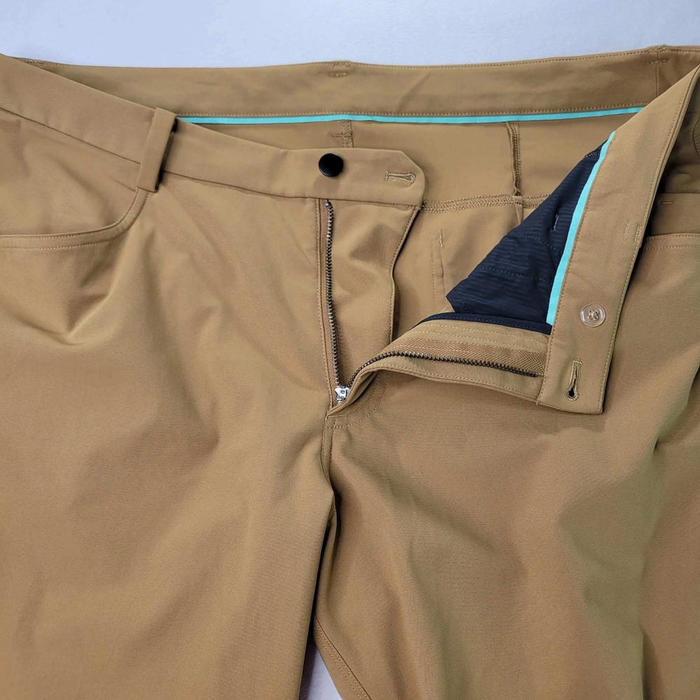 Lululemon ABC Pants Mens 40 Tag (Fits 38x34) Commuter Reflective Hem Khaki Cycle